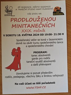 XXIX. ročník Minitanečních při ZŠ Sezemice