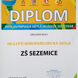 XXIV. OLYMPIÁDA DĚTÍ A MLÁDEŽE REGIONU PARDUBICE