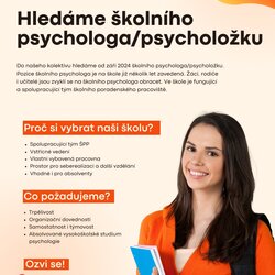 Hledáme školního psychologa/psycholožku